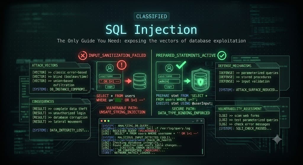 SQL Injection Explained: Attacks, Types, and Prevention